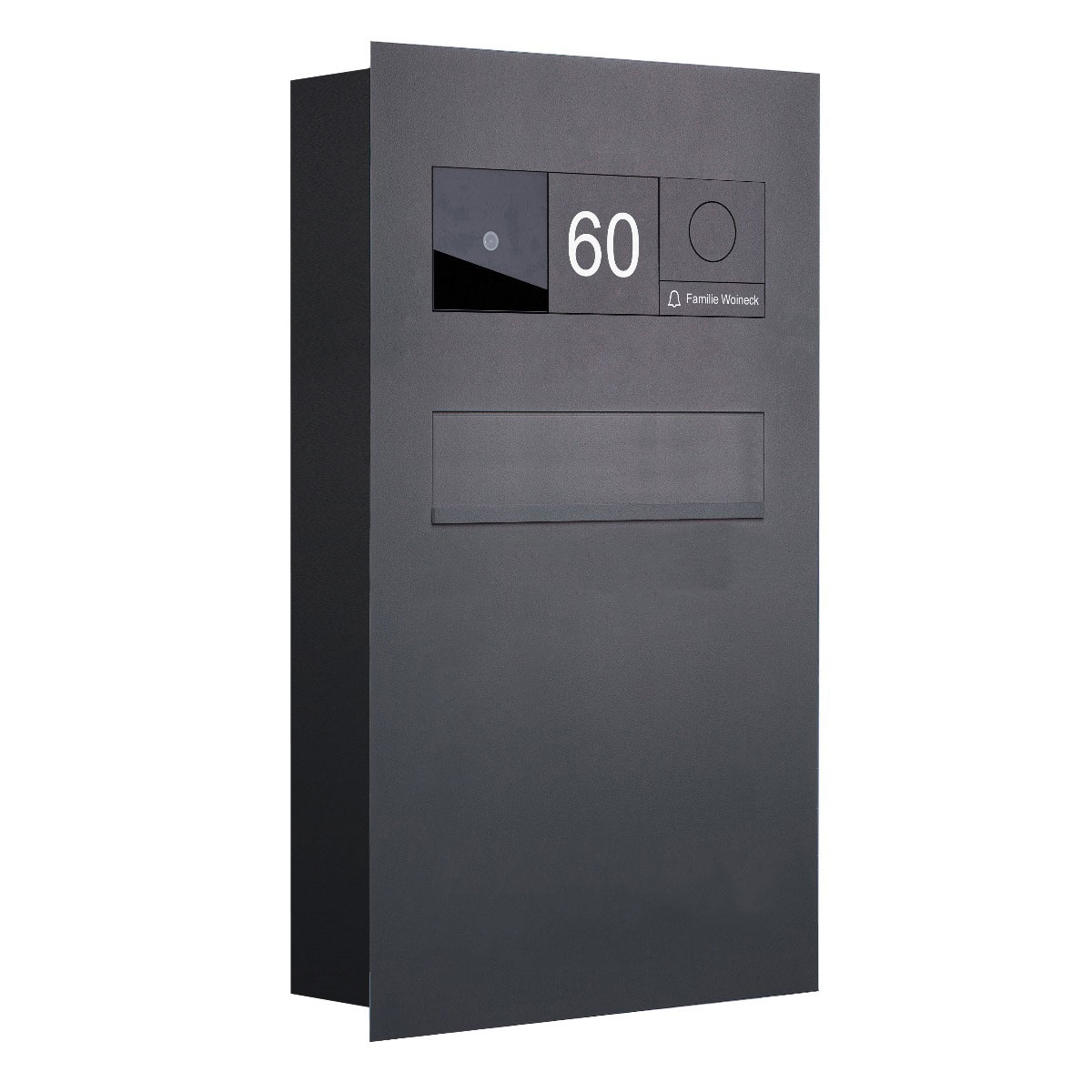 Edelstahl Zaunbriefkasten Designer BIG -  RAL 7016 anthrazitgrau - GIRA System 106 - Video- Sprechanlage - VIDEO Komplettset Edelstahl Zaunbriefkasten Designer BIG -  RAL 7016 anthrazitgrau - GIRA System 106 - Video- Sprechanlage - VIDEO Komplettset
