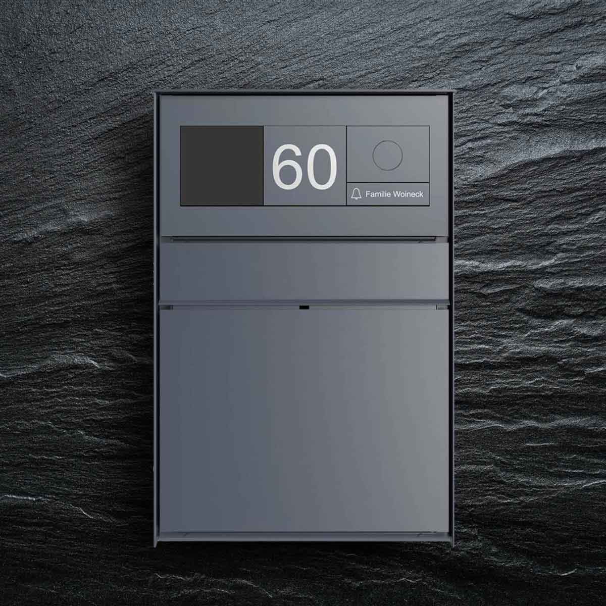 Design surface-mounted letterbox GOETHE AP - RAL of your choice - GIRA System 106 - VIDEO complete set Design surface-mounted letterbox GOETHE AP - RAL of your choice - GIRA System 106 - VIDEO complete set