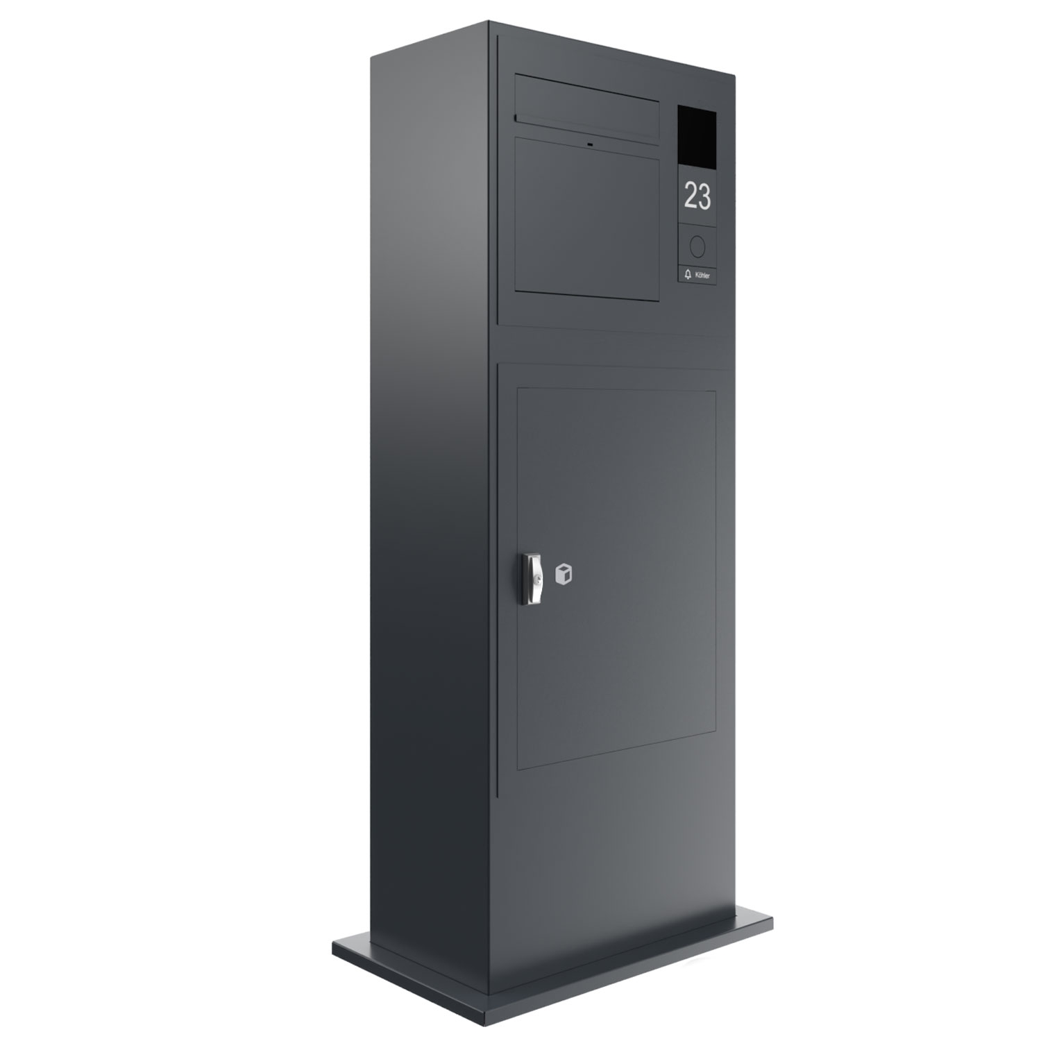 Design letterbox pillar GRIMM - Colour of your choice - GIRA System 106 - Video intercom system - VIDEO complete set right