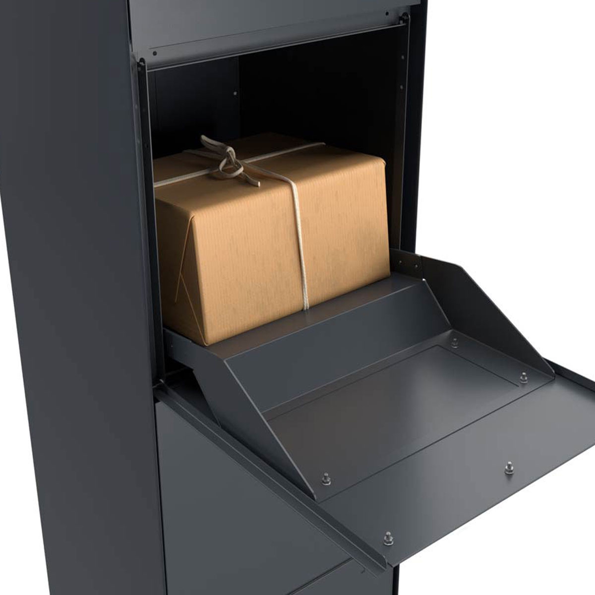 Design flush-mounted parcel box GOETHE - lock system - RAL of your choice Design flush-mounted parcel box GOETHE - lock system - RAL of your choice
