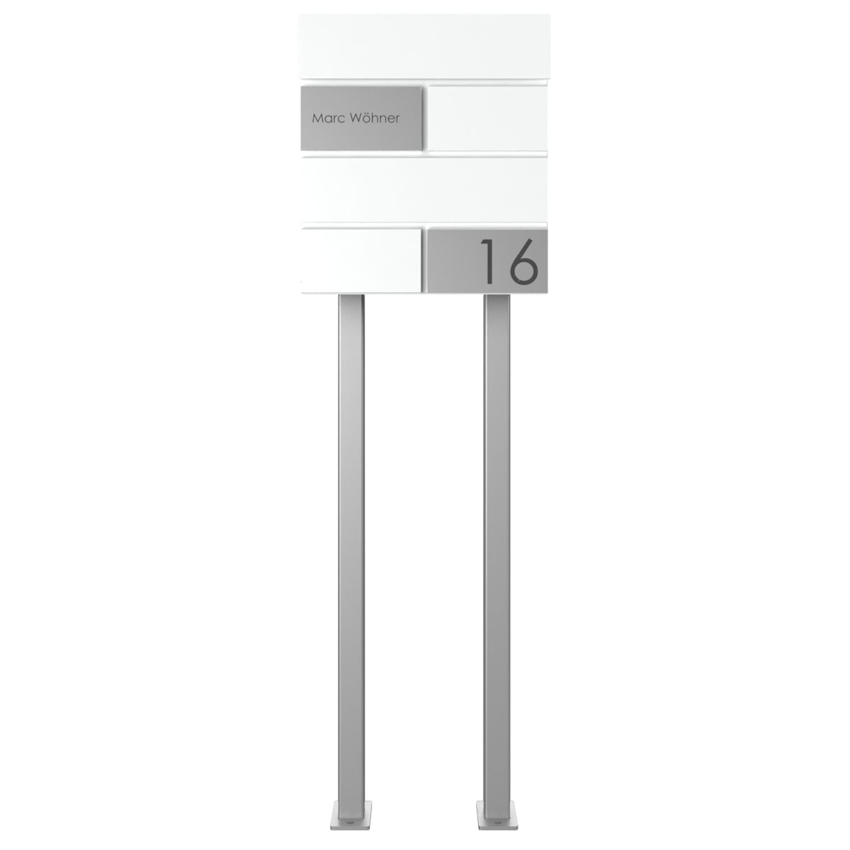 Cassetta per le lettere KANT Edition con scomparto per giornali - Design Elegance 3 - Bianco traffico RAL 9016 Cassetta per le lettere KANT Edition con scomparto per giornali - Design Elegance 3 - Bianco traffico RAL 9016