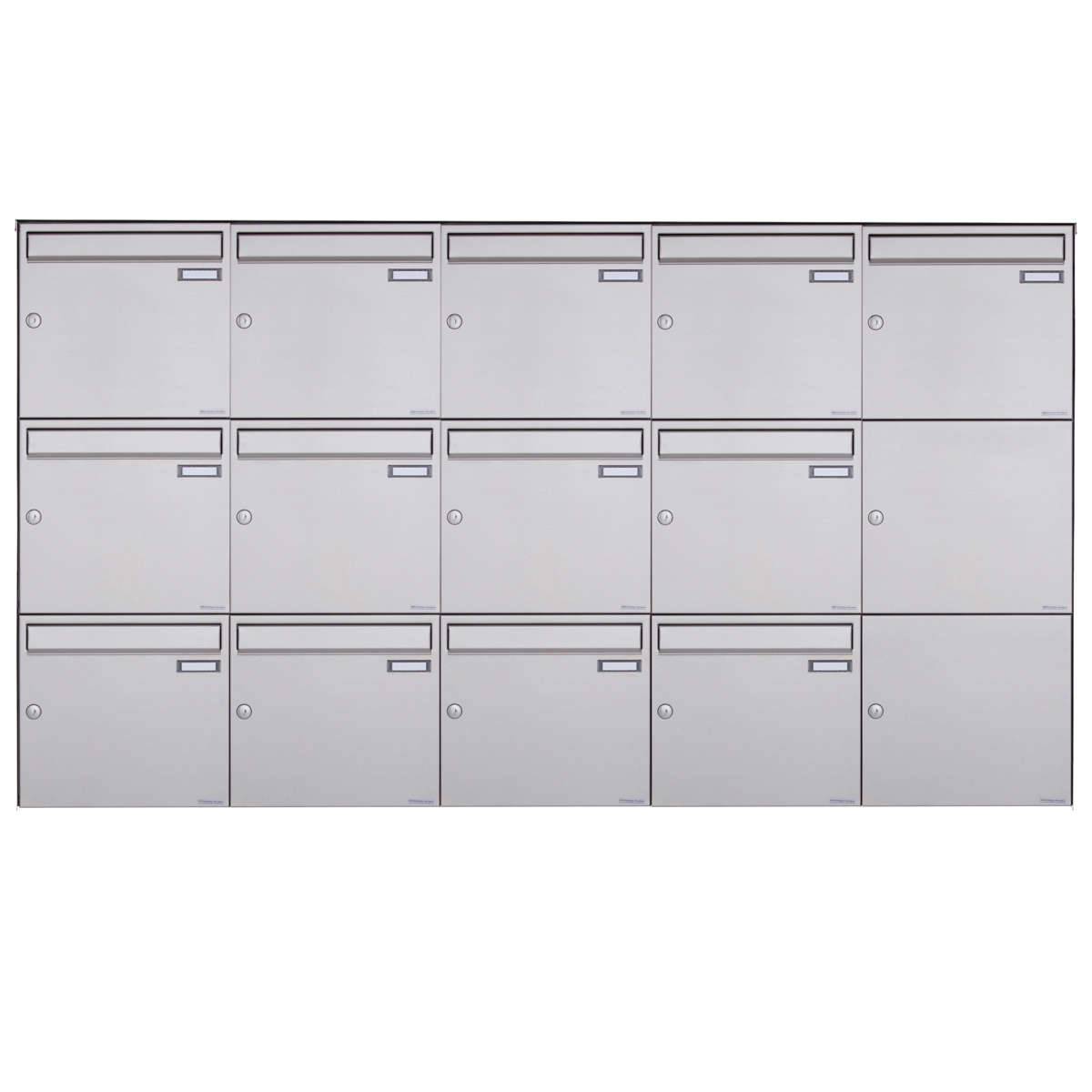 Boîte aux lettres 13x5x3 en acier inoxydable Design BASIC Plus 382XA AP - Acier inoxydable V2A brossé