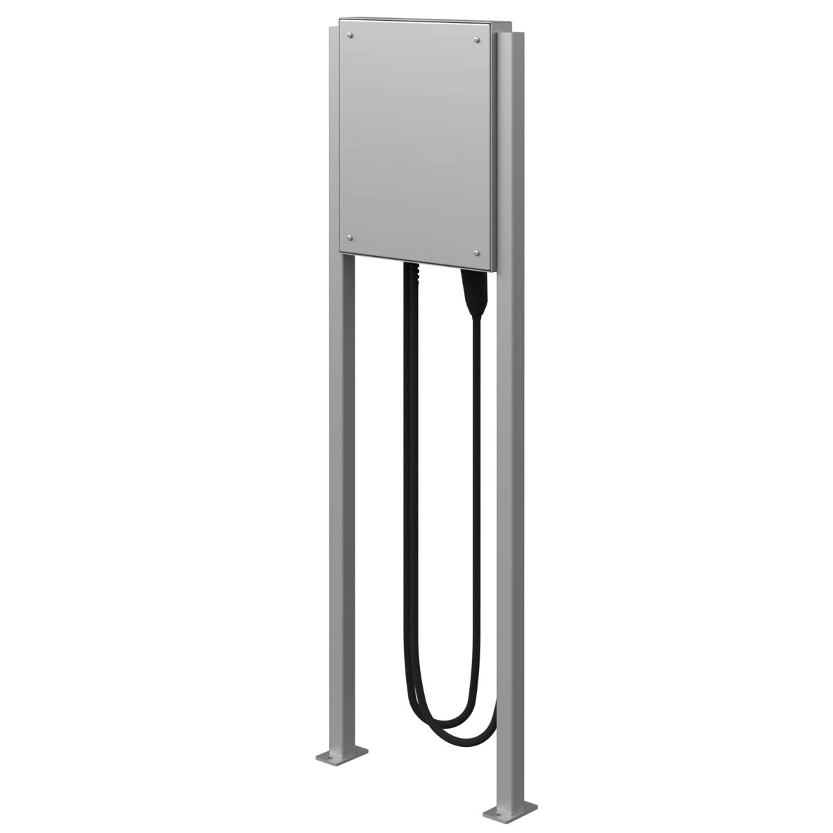 Stainless steel pedestal BASIC 605 ST-Q - Wallbox prepared - polished stainless steel Stainless steel pedestal BASIC 605 ST-Q - Wallbox prepared - polished stainless steel