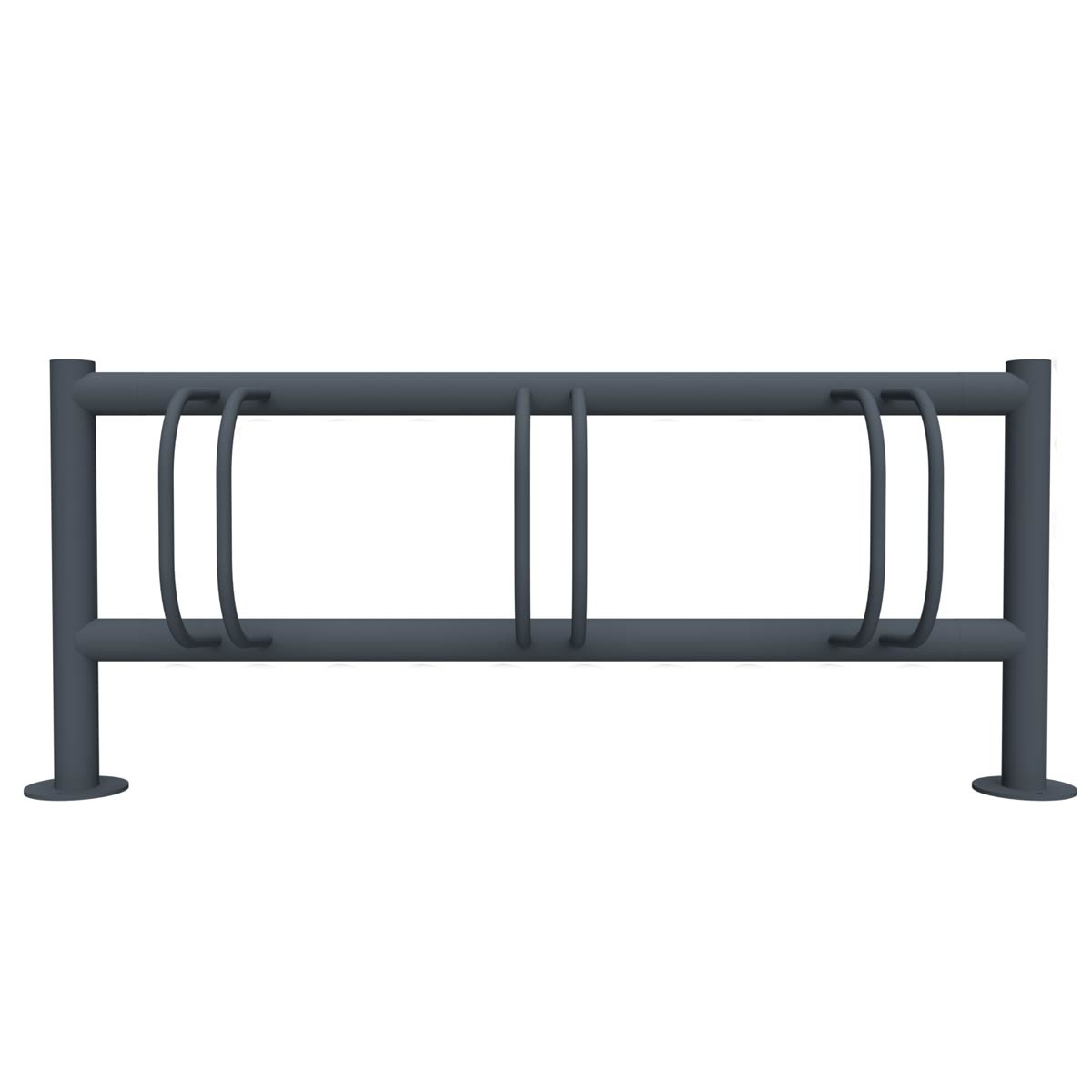 cf531ea3107d98372792af260d663ce0ddd4b538 ACHIM bicycle stand - Stainless steel powder-coated in RAL colour - Double-sided wheel adjustment