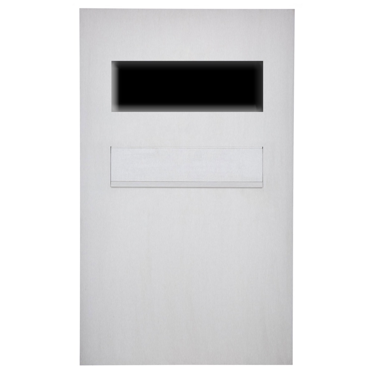 Edelstahl Zaunbriefkasten Designer Modell BIG - Entnahme hinten - GIRA System 106 - 3-fach vorbereitet Edelstahl Zaunbriefkasten Designer Modell BIG - Entnahme hinten - GIRA System 106 - 3-fach vorbereitet
