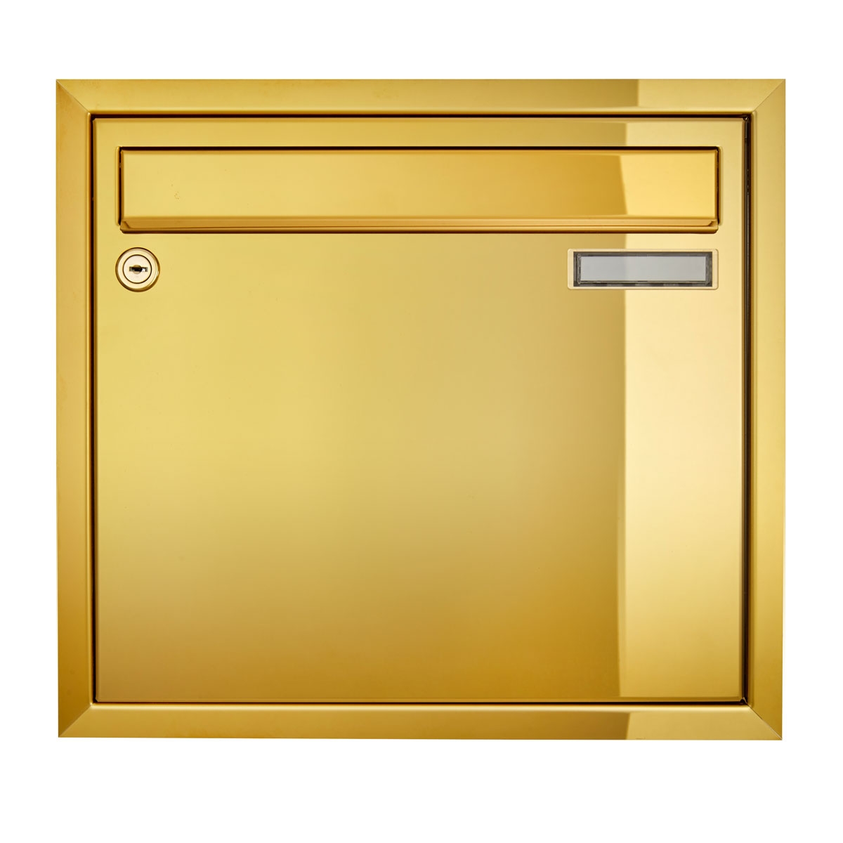 Unterputz Briefkasten CLASSIC 534C - Titanmessing ähnl. Gold - 1 Partei