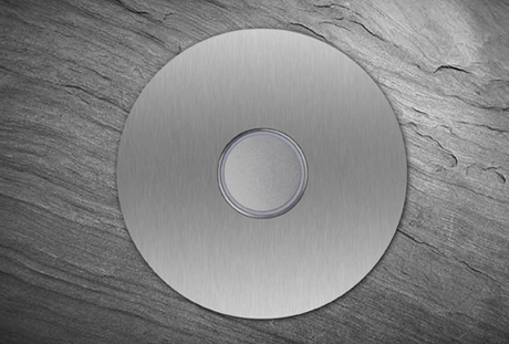 6cca4a739a9474adf3a11bffc21d9c2ba58967f6 Bell plate Designer LED - ROUND 100 - polished stainless steel