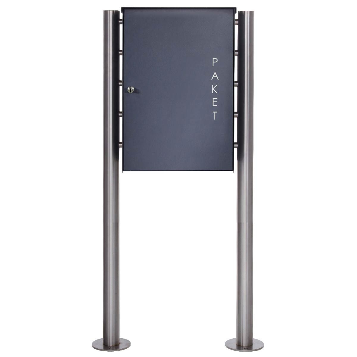 Stainless steel free-standing parcel box BASIC Plus 863X ST-R - Parcel compartment 550x370 in RAL of your choice Stainless steel free-standing parcel box BASIC Plus 863X ST-R - Parcel compartment 550x370 in RAL of your choice