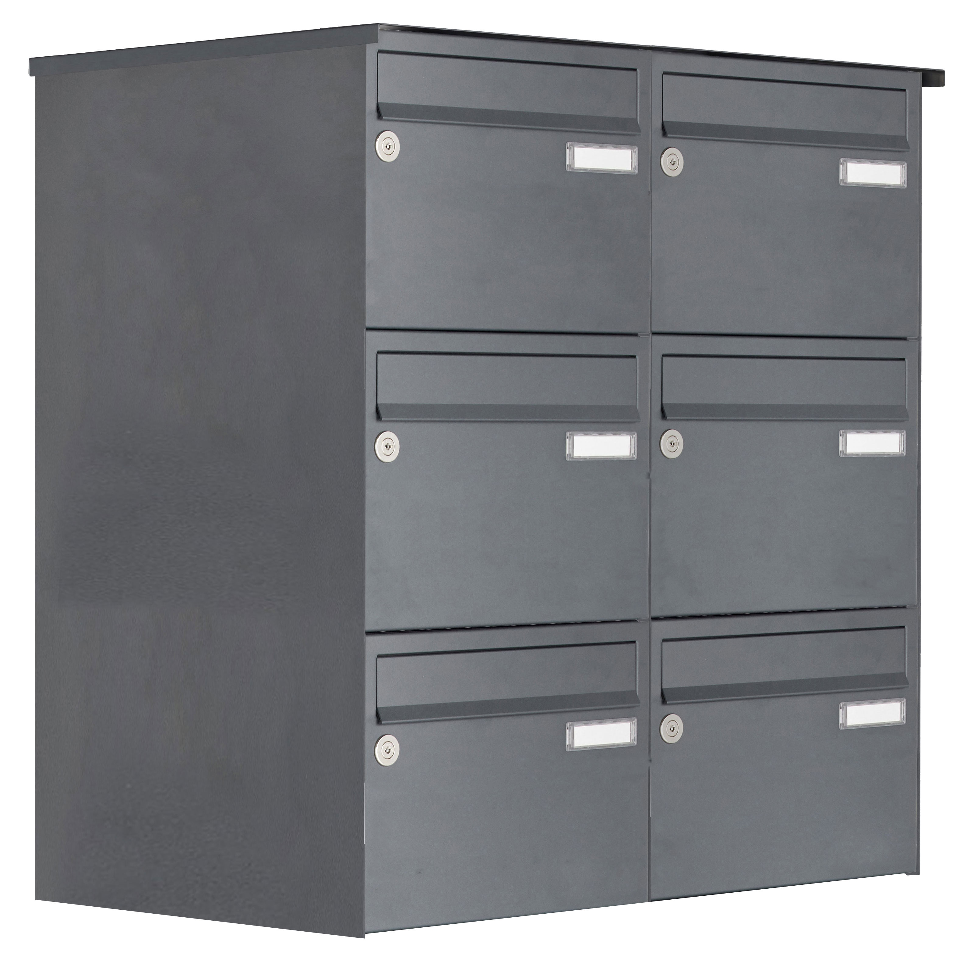 Sistema di cassette postali a 6 colonne Design BASIC 385 A 220 Verticale - Grigio antracite RAL 7016