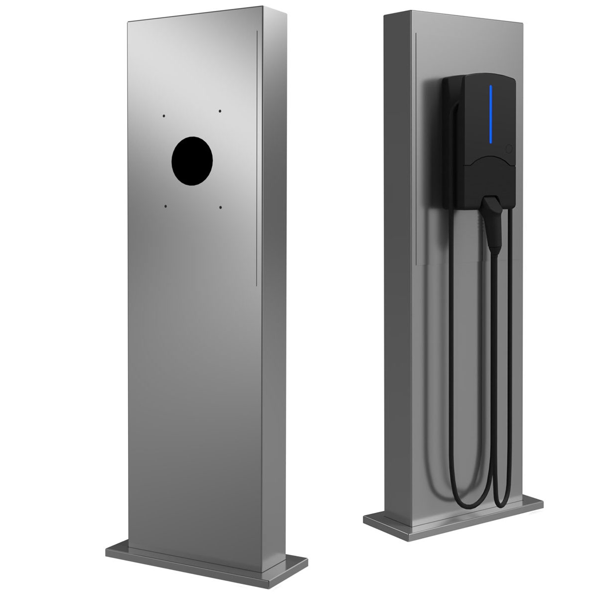 Stainless steel stele GRIMM 605 BIG - Customised wallbox prepared - Polished stainless steel Stainless steel stele GRIMM 605 BIG - Customised wallbox prepared - Polished stainless steel
