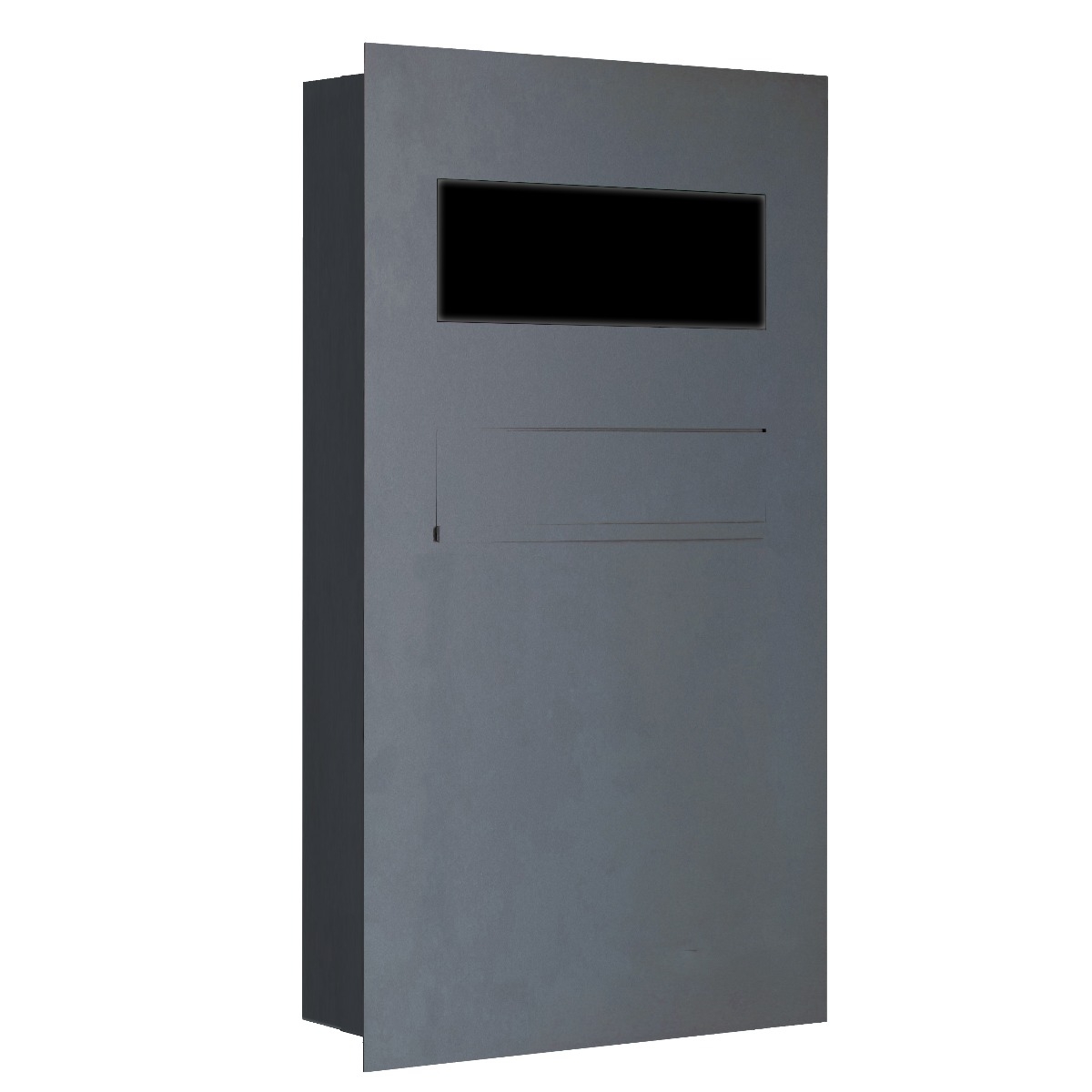 Stainless steel fence letterbox Designer BIG - RAL of your choice - GIRA System 106 - 3-gang prepared Stainless steel fence letterbox Designer BIG - RAL of your choice - GIRA System 106 - 3-gang prepared