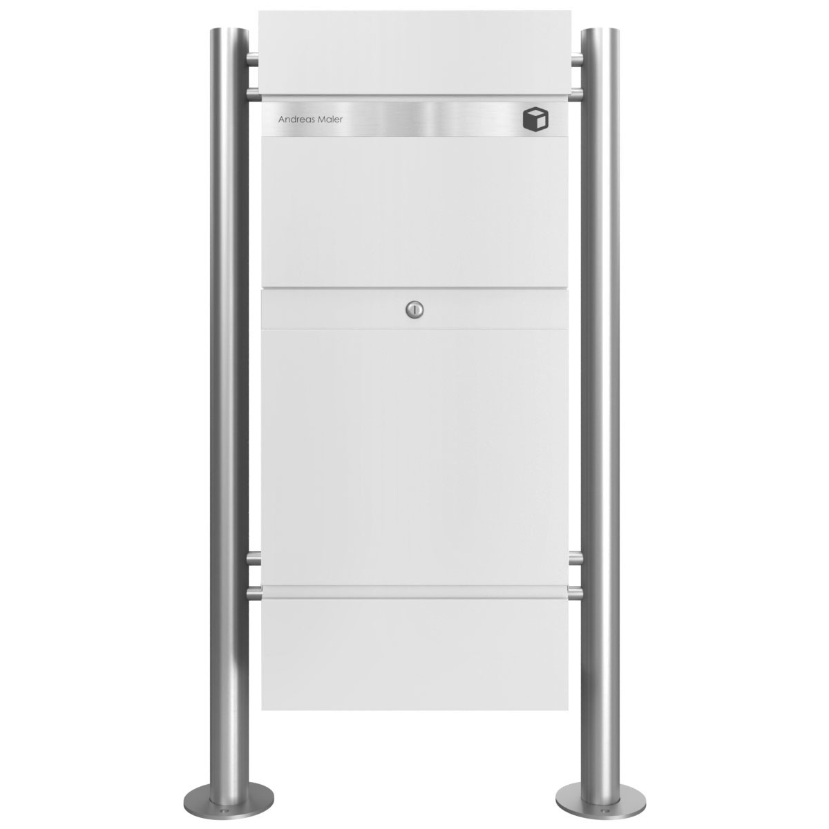 Freestanding parcel letter box KLEIST Edition ST-R - Design Elegance 2 - RAL 9016 traffic white Freestanding parcel letter box KLEIST Edition ST-R - Design Elegance 2 - RAL 9016 traffic white