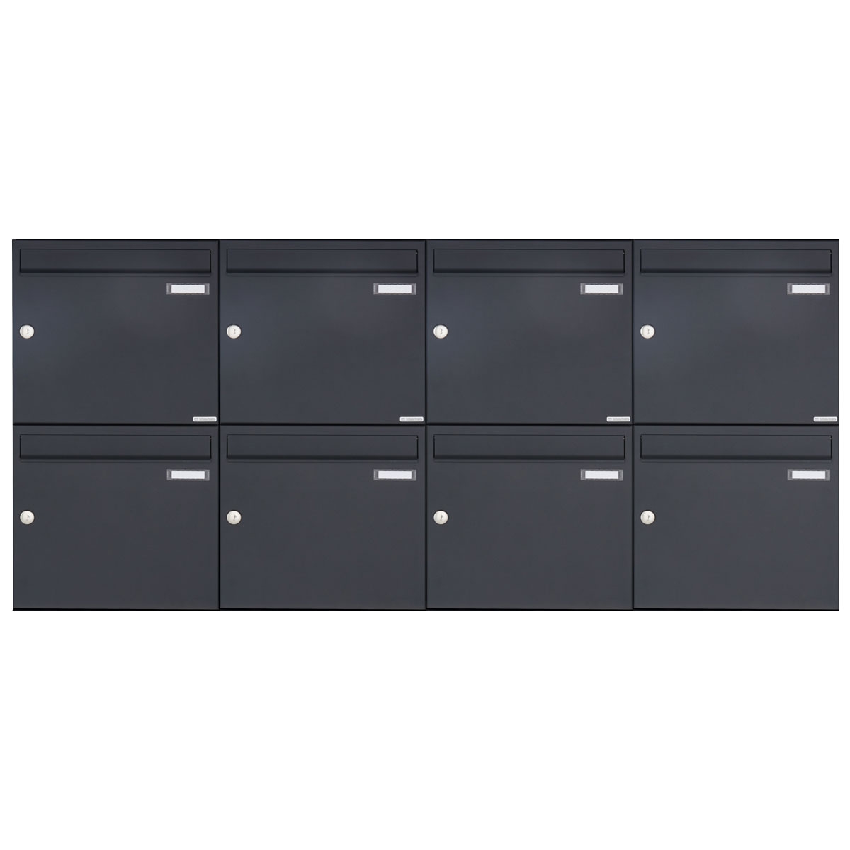 8er 4x2 Aufputz Briefkasten Design BASIC 382A AP - RAL 7016 anthrazitgrau