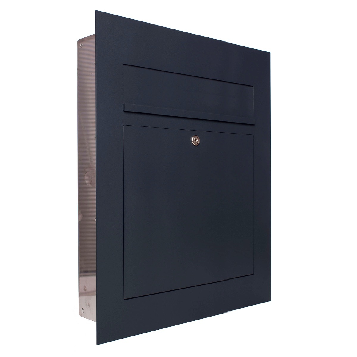 Edelstahl Design Briefkasten DESIGNER Style BIG pulverbeschichtet in RAL 7016 anthrazitgrau feinstruktur matt Edelstahl Design Briefkasten DESIGNER Style BIG pulverbeschichtet in RAL 7016 anthrazitgrau feinstruktur matt