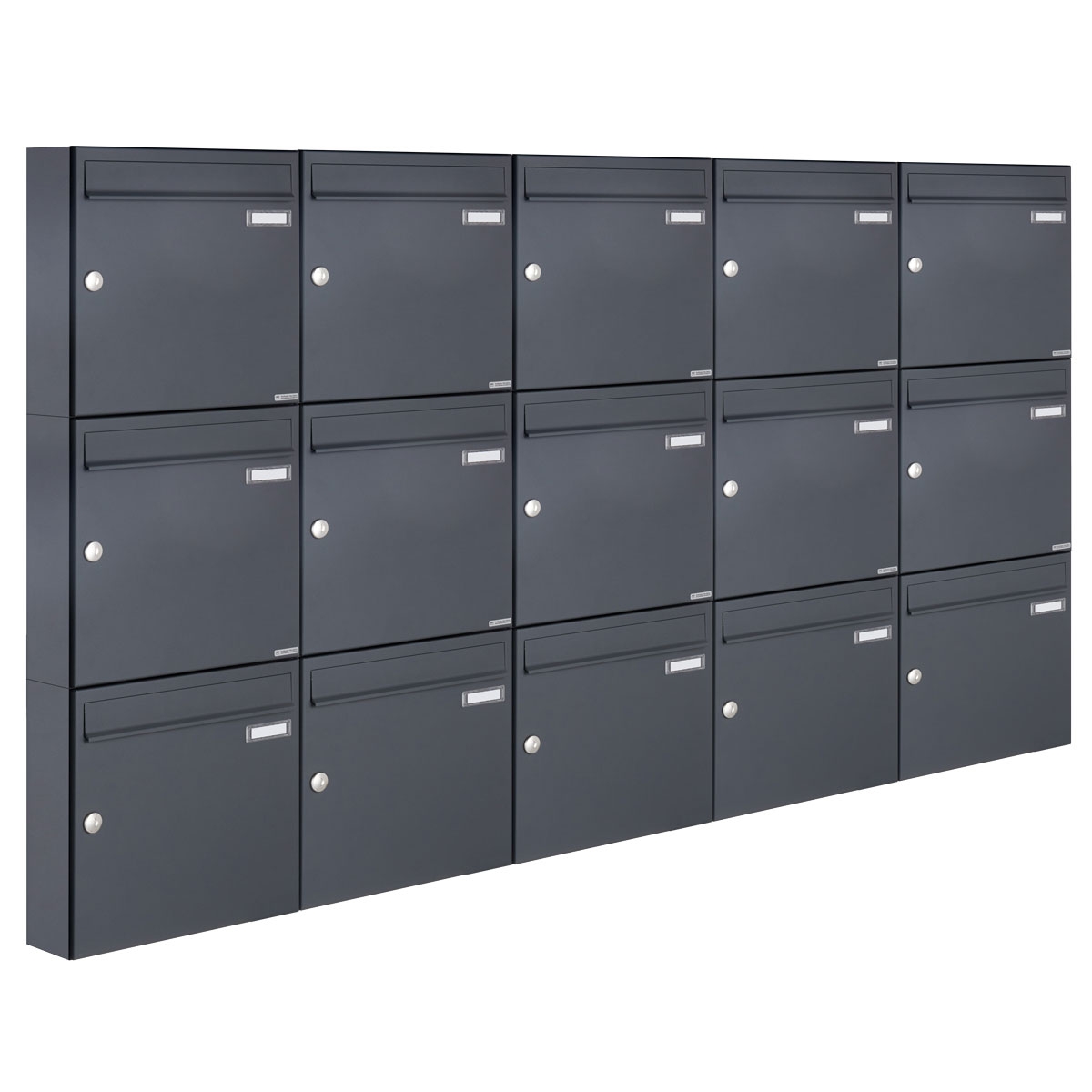 15er 5x3 Aufputz Briefkasten Design BASIC 382A AP - RAL 7016 anthrazitgrau