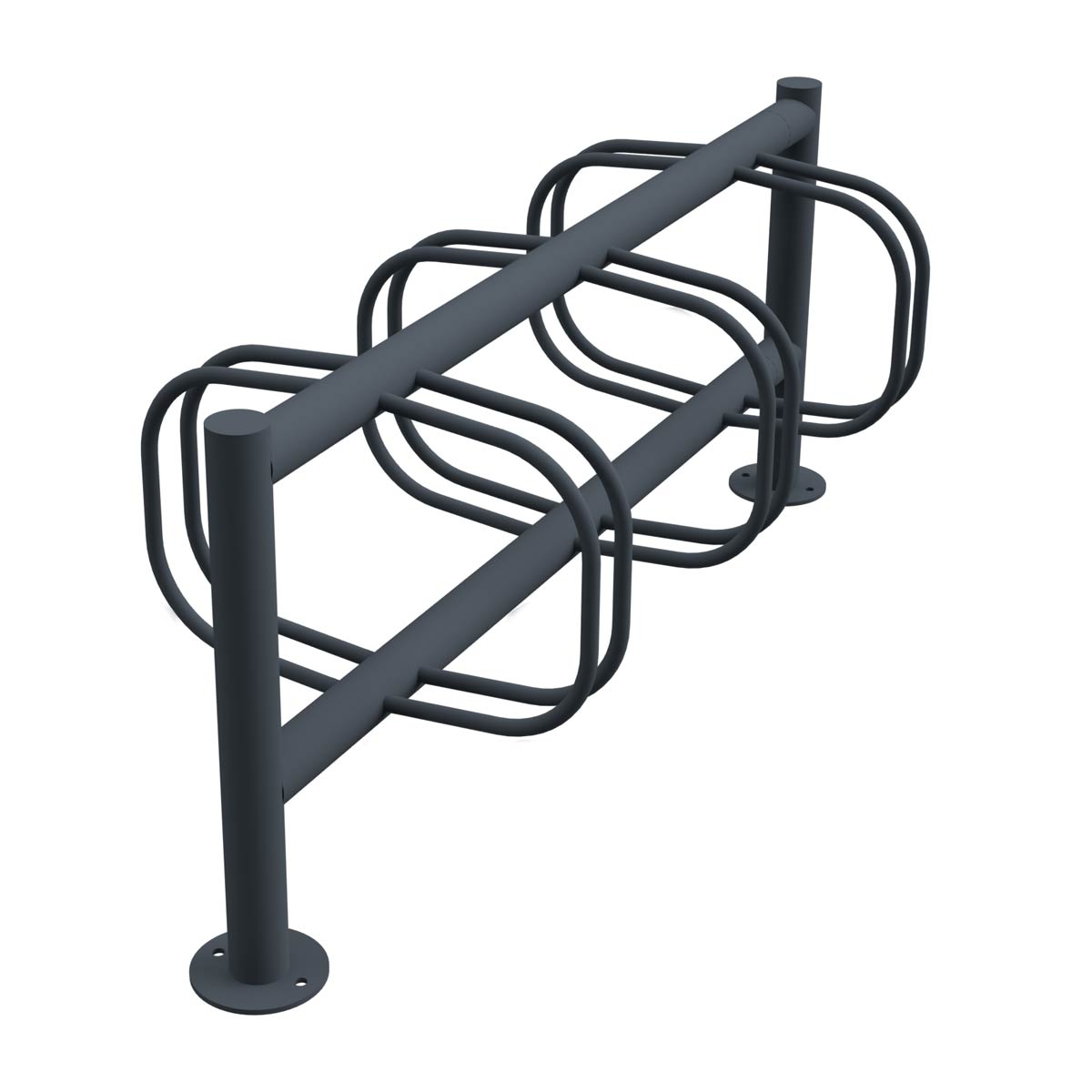 b1203c3f6265f6b8f297c6b6af0bdb52fa635e3e ACHIM bicycle stand - Stainless steel powder-coated in RAL colour - Double-sided wheel adjustment