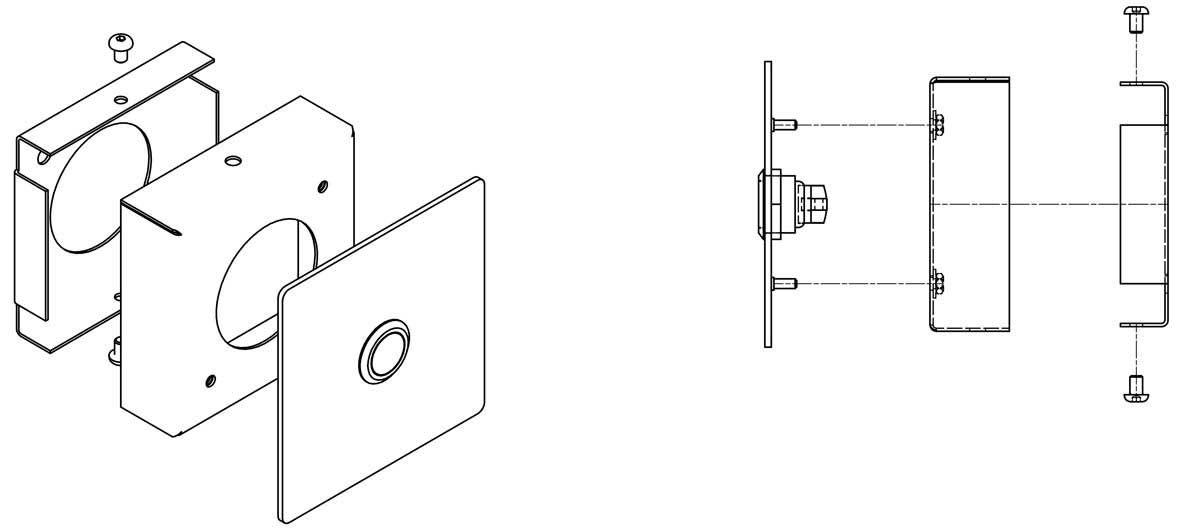 b6b98b1dd44c6a380d13ace0aa0137e7ae63c1df Carcasa de montaje en superficie para placa de timbre BASIC 42X-90180 - RAL a elegir
