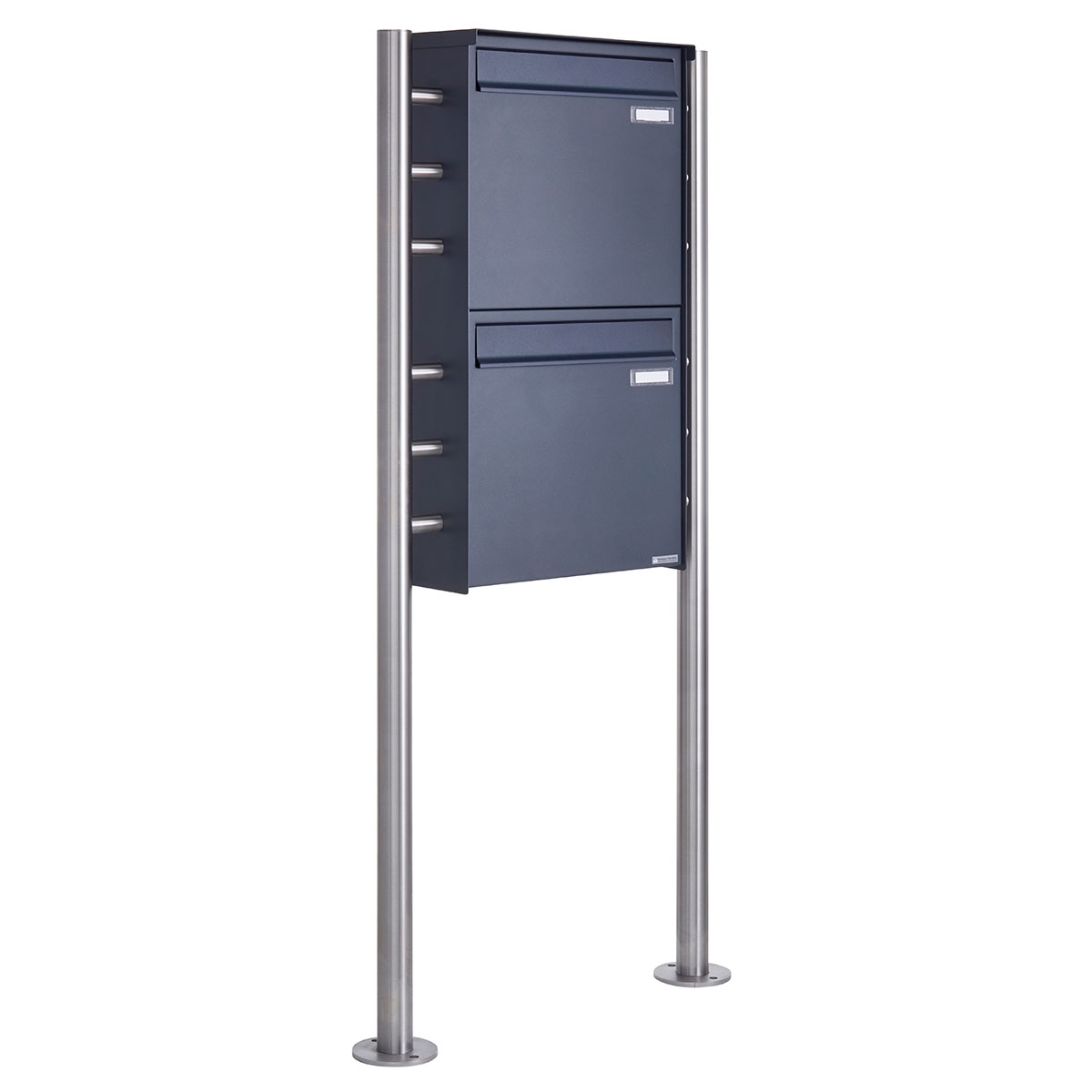 2er 1x2 Zaunbriefkasten freistehend Design BASIC Plus 381XZ ST-R - RAL nach Wahl 2er 1x2 Zaunbriefkasten freistehend Design BASIC Plus 381XZ ST-R - RAL nach Wahl