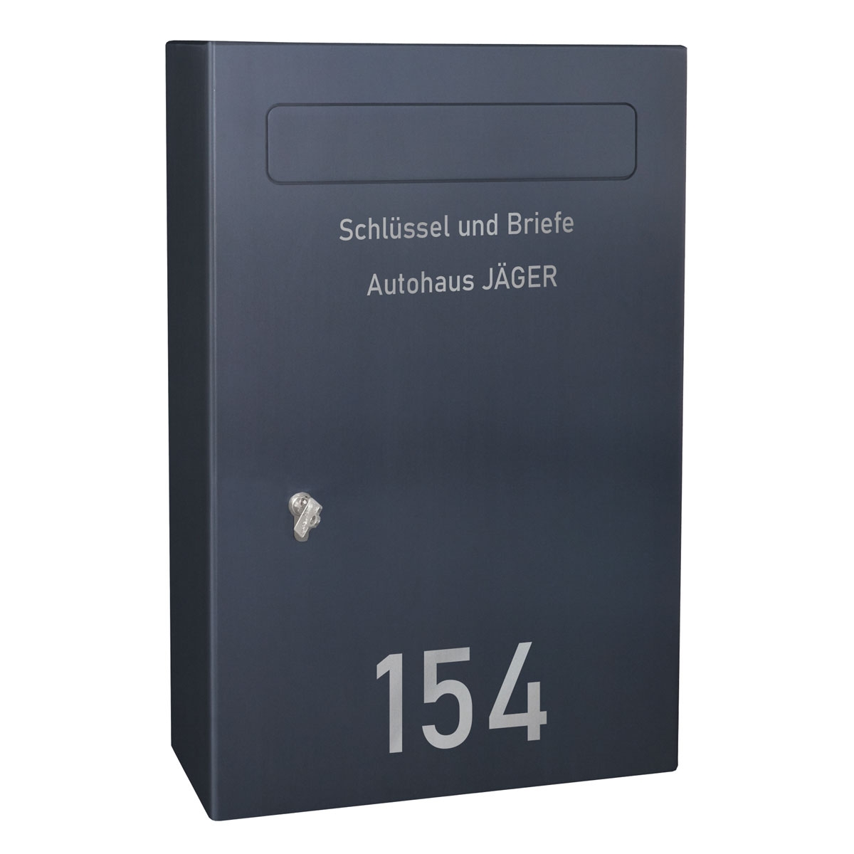 Sicherheits Briefkasten Typ 114 monoform - Edelstahl pulverbeschichtet - RAL nach Wahl Sicherheits Briefkasten Typ 114 monoform - Edelstahl pulverbeschichtet - RAL nach Wahl