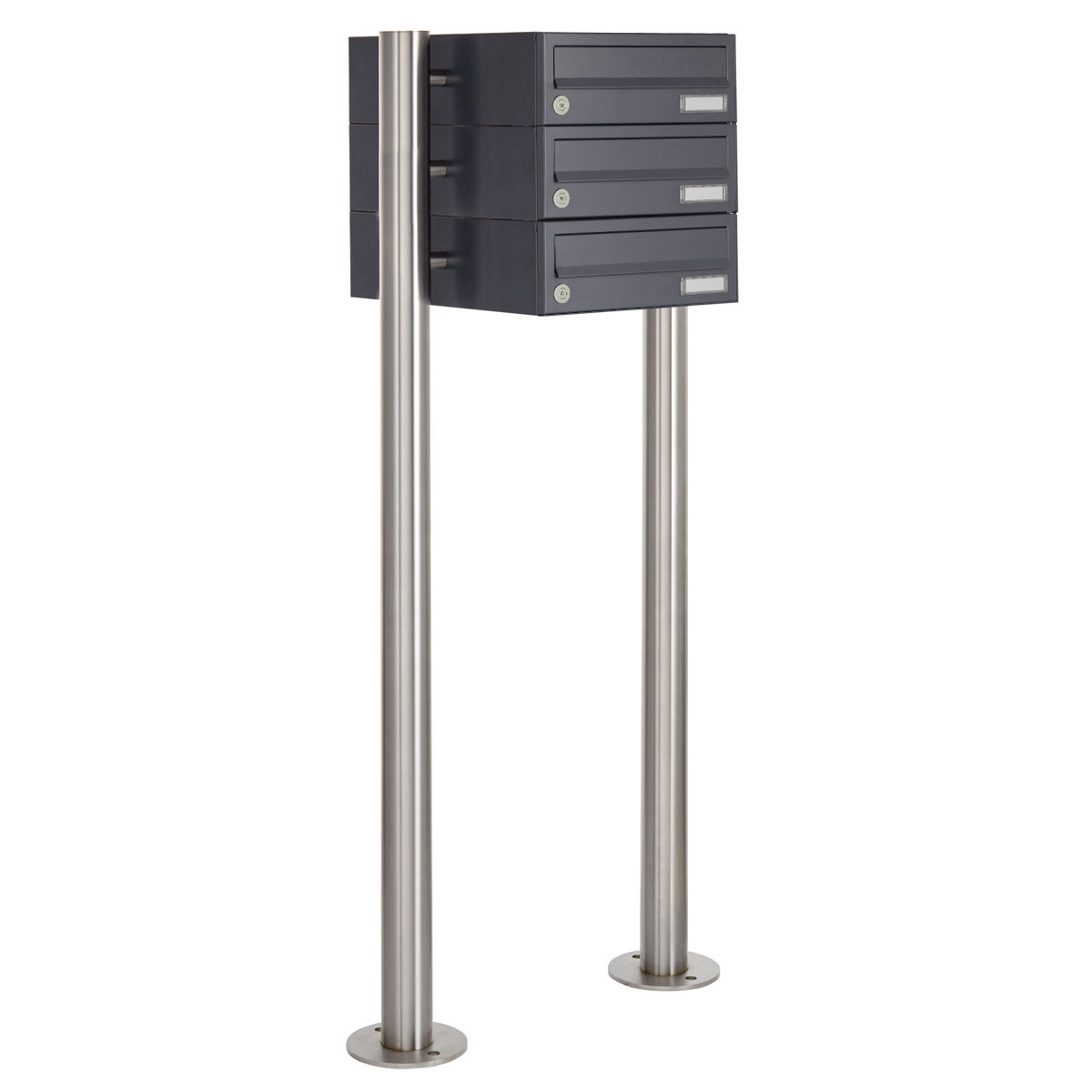 3 cassette per le lettere autoportanti Design BASIC 385-7016 ST-R - RAL 7016 grigio antracite