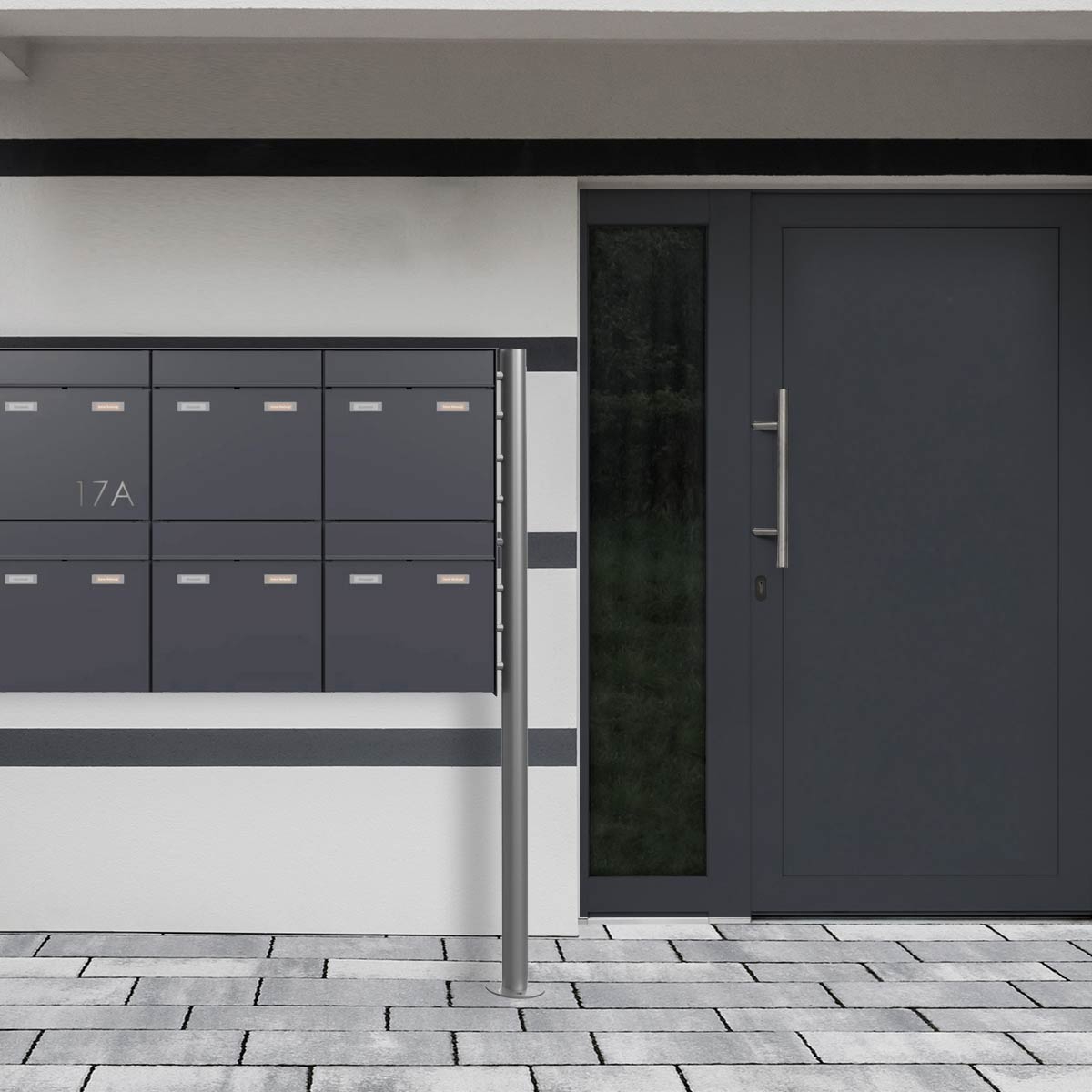 6er 3x2 Design Standbriefkasten GOETHE ST-R - RAL nach Wahl 6er 3x2 Design Standbriefkasten GOETHE ST-R - RAL nach Wahl