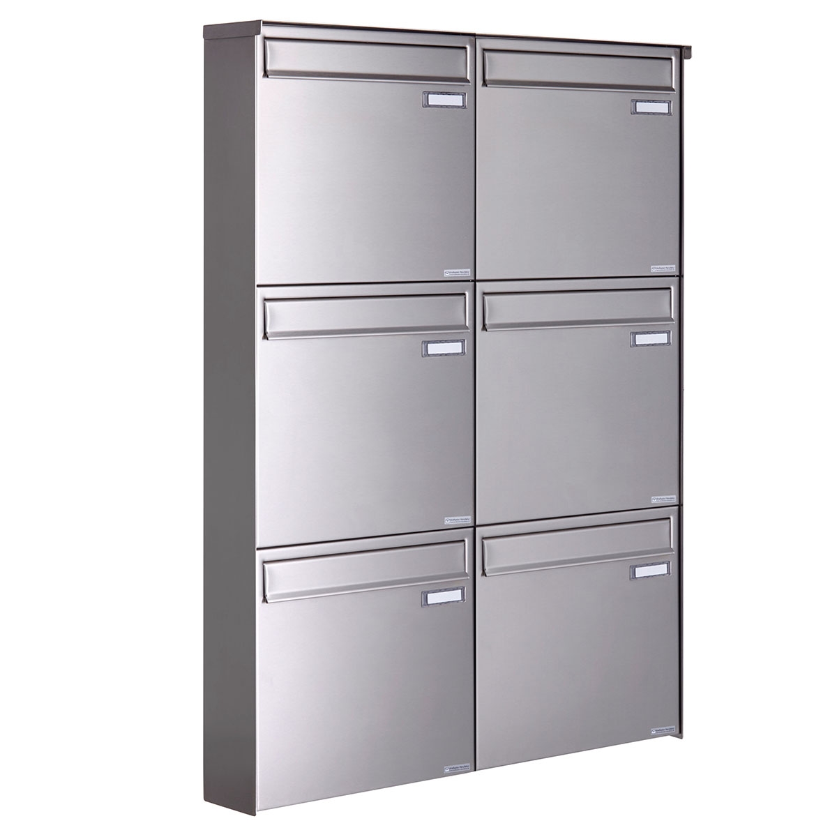 6er 2x3 stainless steel fence letterbox BASIC Plus 382XZ - removal from the rear