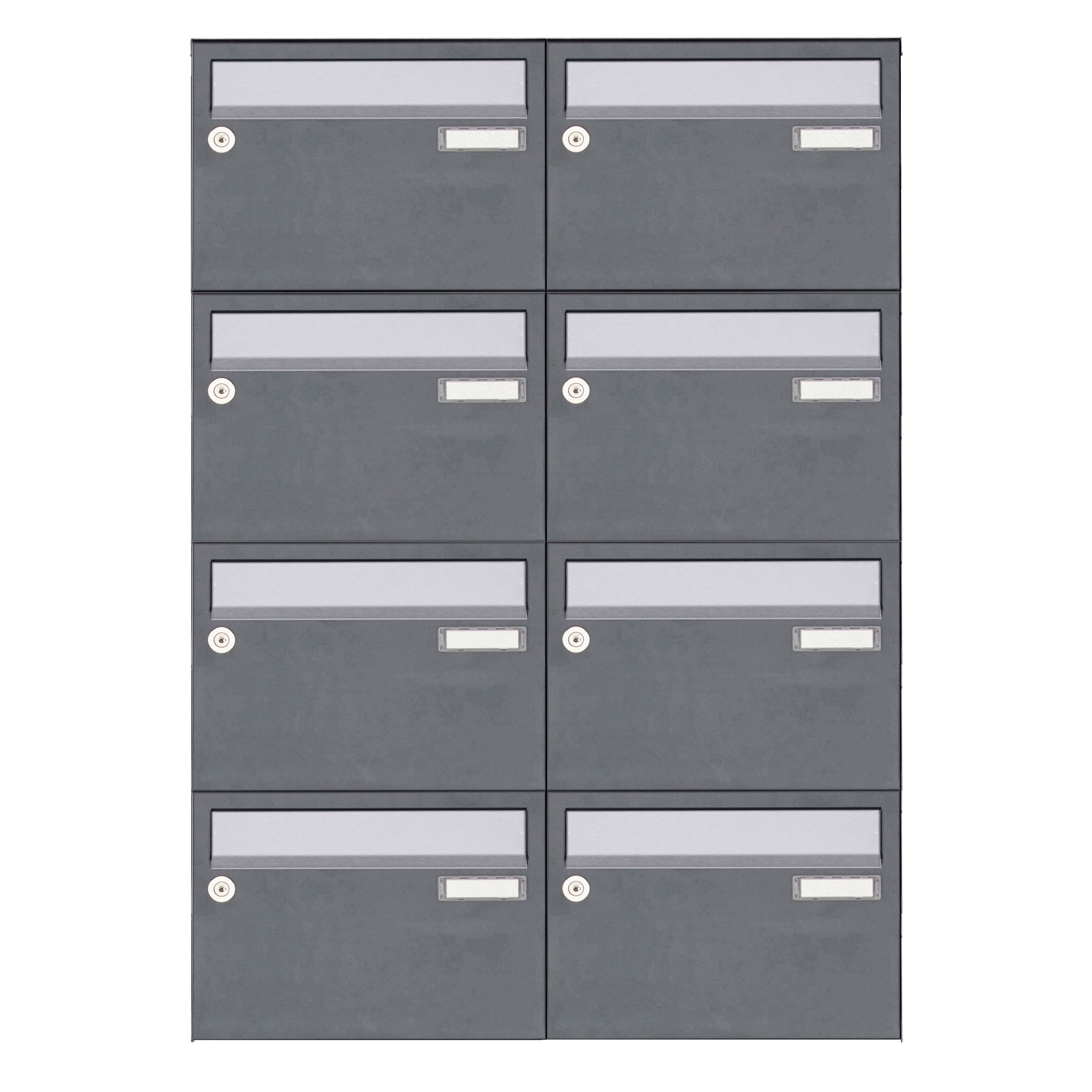 Sistema di cassette per le lettere da appoggio in acciaio inox Design BASIC Plus 385XA