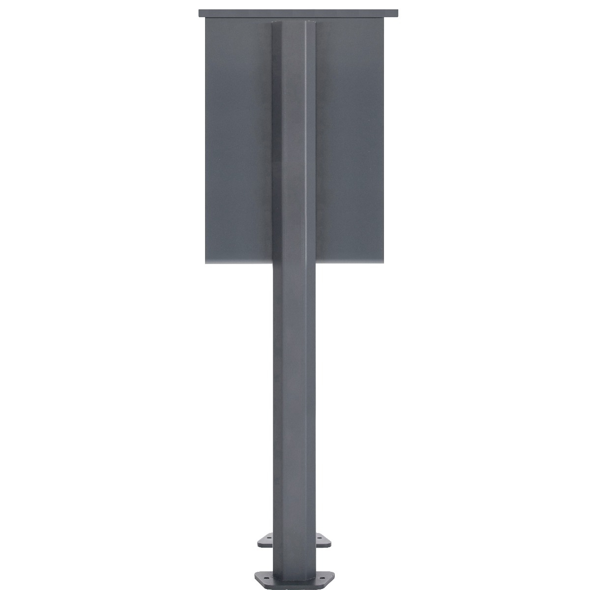 Großraumbriefkasten freistehend Design BASIC 380BP-550 ST-T mit Klingelkasten - RAL 7016 Anthrazit-Grau Großraumbriefkasten freistehend Design BASIC 380BP-550 ST-T mit Klingelkasten - RAL 7016 Anthrazit-Grau