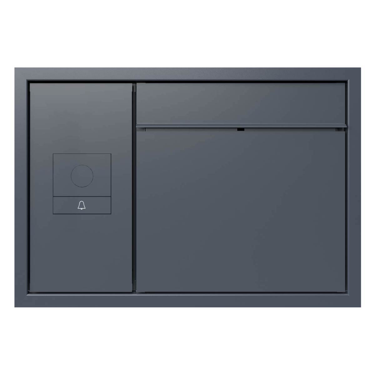 Design flush-mounted letterbox GOETHE UP lateral with GIRA System 106 - RAL of your choice - AUDIO complete set Design flush-mounted letterbox GOETHE UP lateral with GIRA System 106 - RAL of your choice - AUDIO complete set