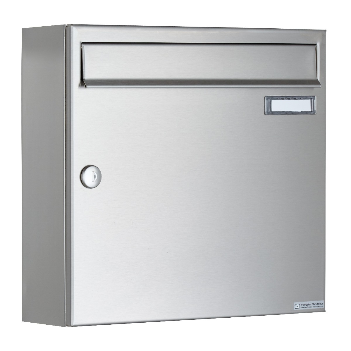 Stainless steel surface-mounted letterbox design BASIC 382A AP - 355x330x100 Stainless steel surface-mounted letterbox design BASIC 382A AP - 355x330x100