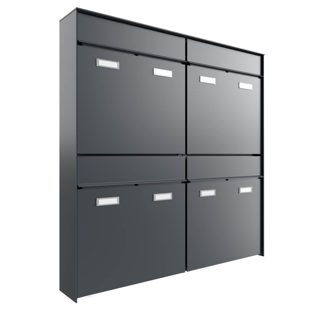 4er 2x2 Design surface-mounted letterbox system GOETHE AP - RAL of your choice
