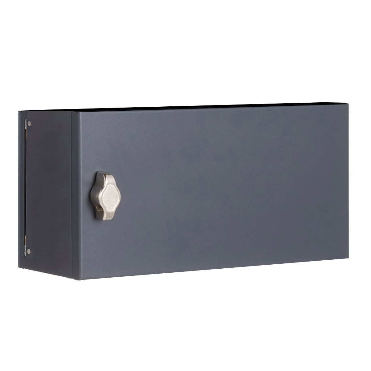 Compartimento para periódicos de acero inoxidable cerrado BASIC Plus 382XAZZF - 355x165x100 - RAL a elegir - extracción trasera