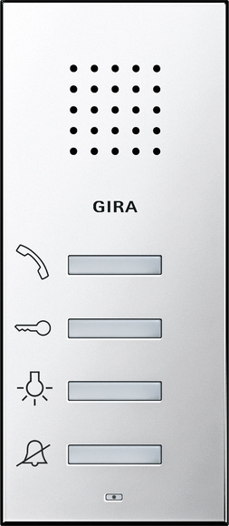 Station d'appartement AP Gira chrome 1250605 Station d'appartement AP Gira chrome 1250605