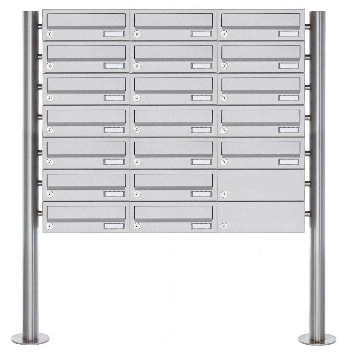 19 letterbox system freestanding Design BASIC 385-VA ST-R - stainless steel V2A, polished