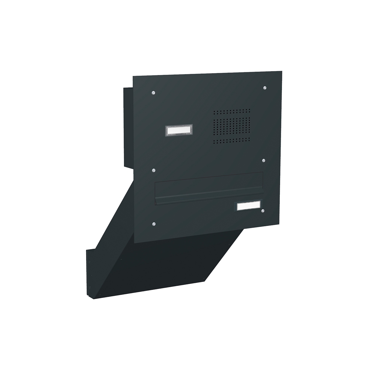 Through-the-wall letterbox system BASIC 623 powder-coated - Doorbell intercom - 1 party Through-the-wall letterbox system BASIC 623 powder-coated - Doorbell intercom - 1 party