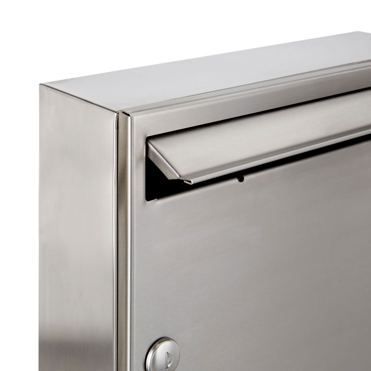 Stainless steel letterbox BASIC 810 W for side wall mounting Stainless steel letterbox BASIC 810 W for side wall mounting