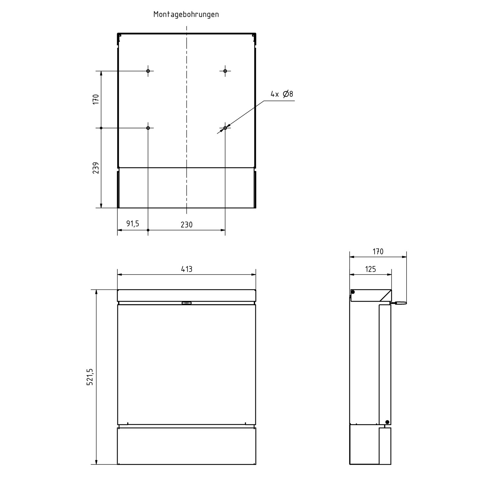 72b8d8b878a0038ea7d37d6d4e35a0e71923c1ed Briefkasten BRENTANO® mit Zeitungsfach - Design Elegance 2 - RAL 7016 anthrazitgrau