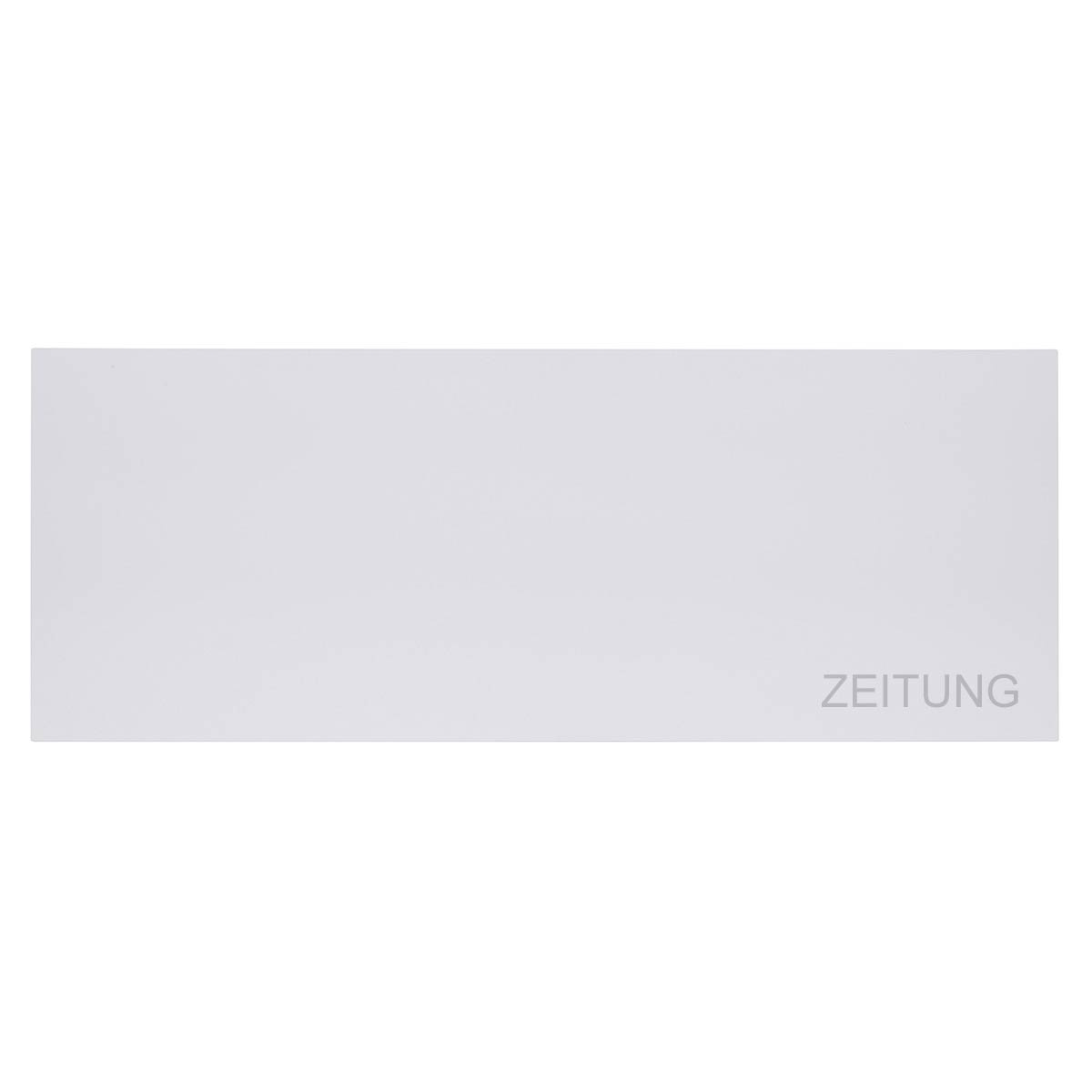 3a112171c953f8fadadb3f01065b32319fb4728b Design newspaper compartment SCHILLER MEDIUM VAR - stainless steel V2A, powder-coated in RAL 9016 traffic white fine structure matt