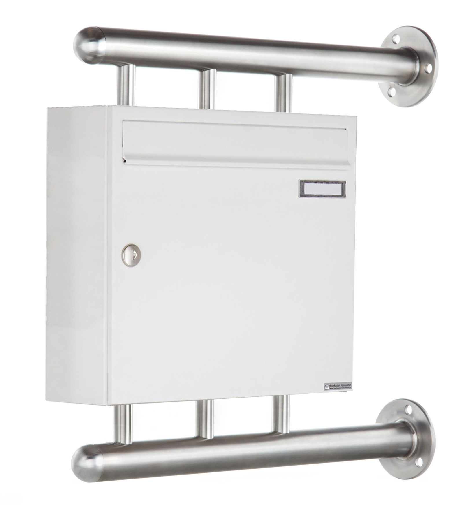 BASIC 810 W letterbox for side wall mounting - RAL 9016 traffic white