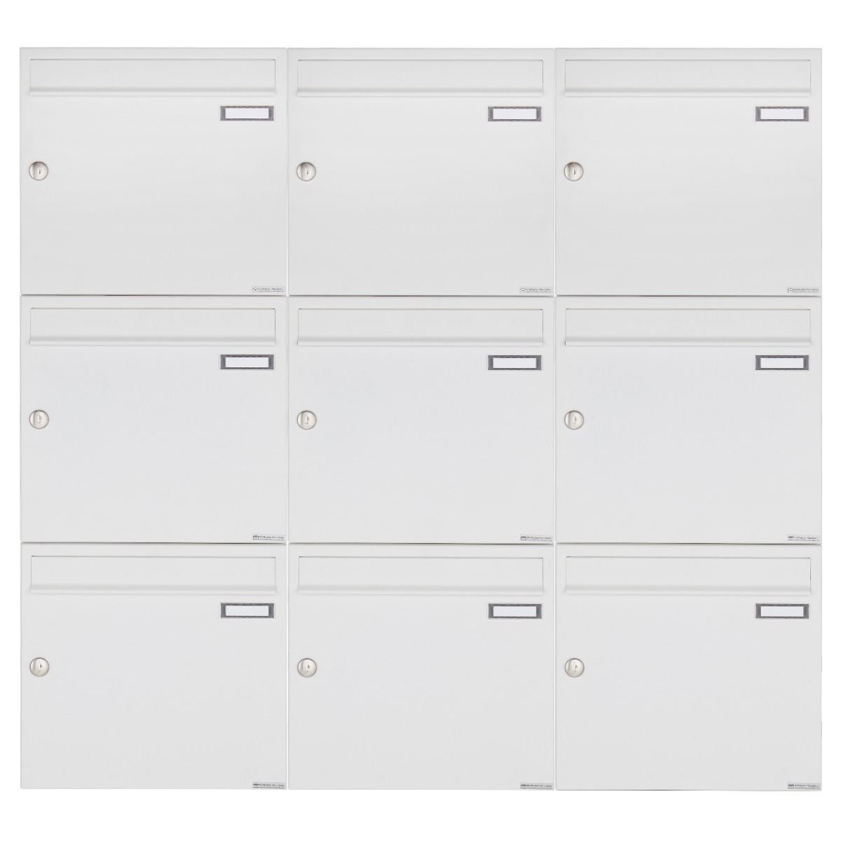 9er 3x3 Aufputz Briefkastenanlage Design BASIC 382A AP - RAL 9016 verkehrsweiß 9er 3x3 Aufputz Briefkastenanlage Design BASIC 382A AP - RAL 9016 verkehrsweiß