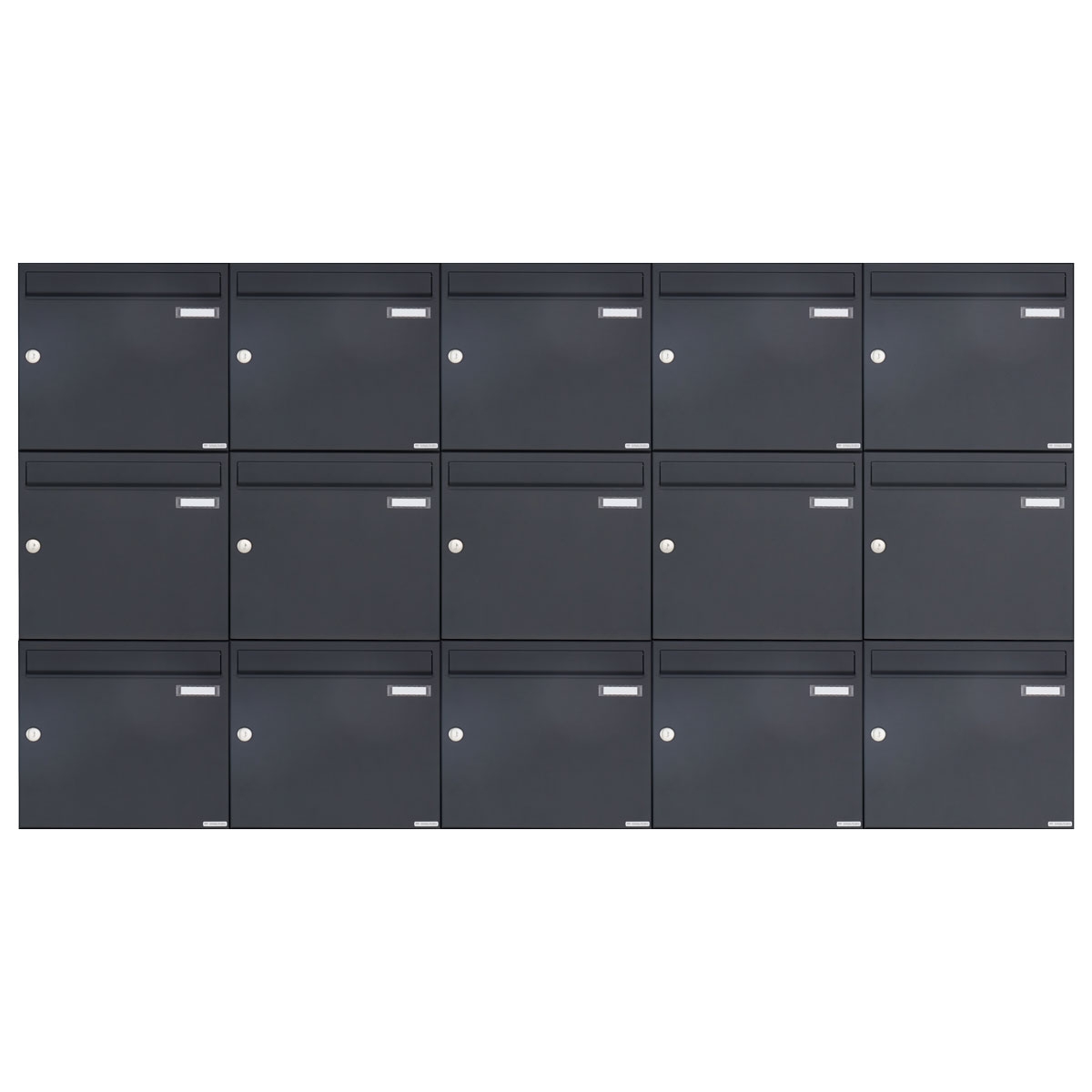 15er 5x3 Aufputz Briefkasten Design BASIC 382A AP - RAL 7016 anthrazitgrau