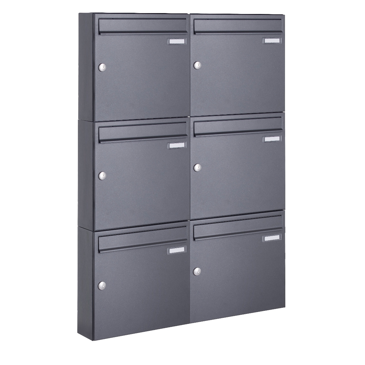 6er 2x3 Aufputz Briefkastenanlage Design BASIC 382A AP - DB703 eisenglimmer 6er 2x3 Aufputz Briefkastenanlage Design BASIC 382A AP - DB703 eisenglimmer