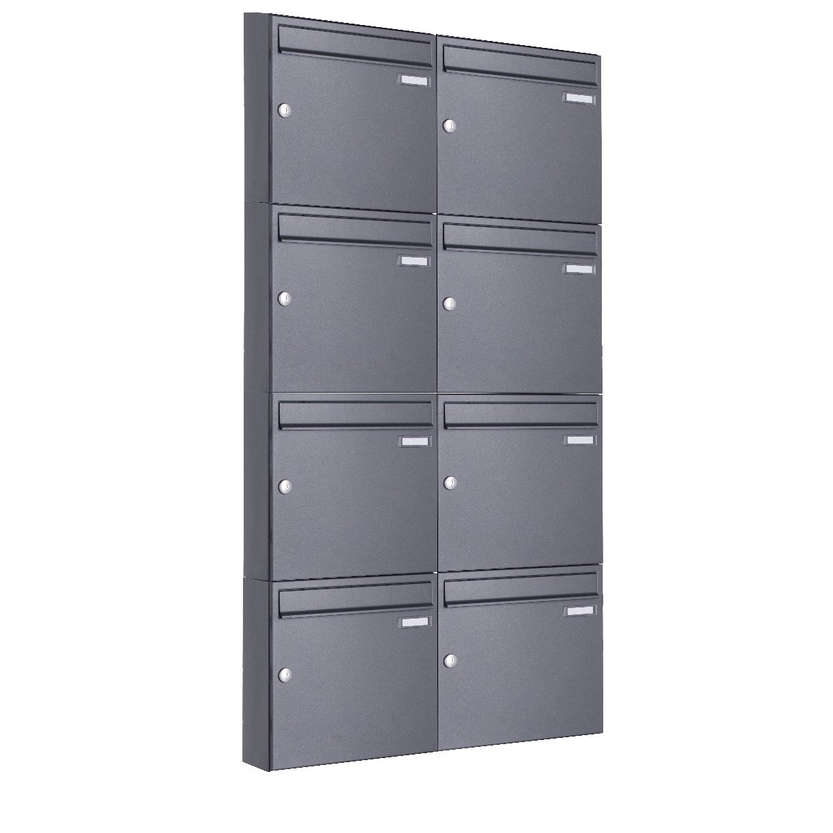 8 pcs 2x4 surface-mounted letterbox system Design BASIC 382A AP - DB703 micaceous iron ore