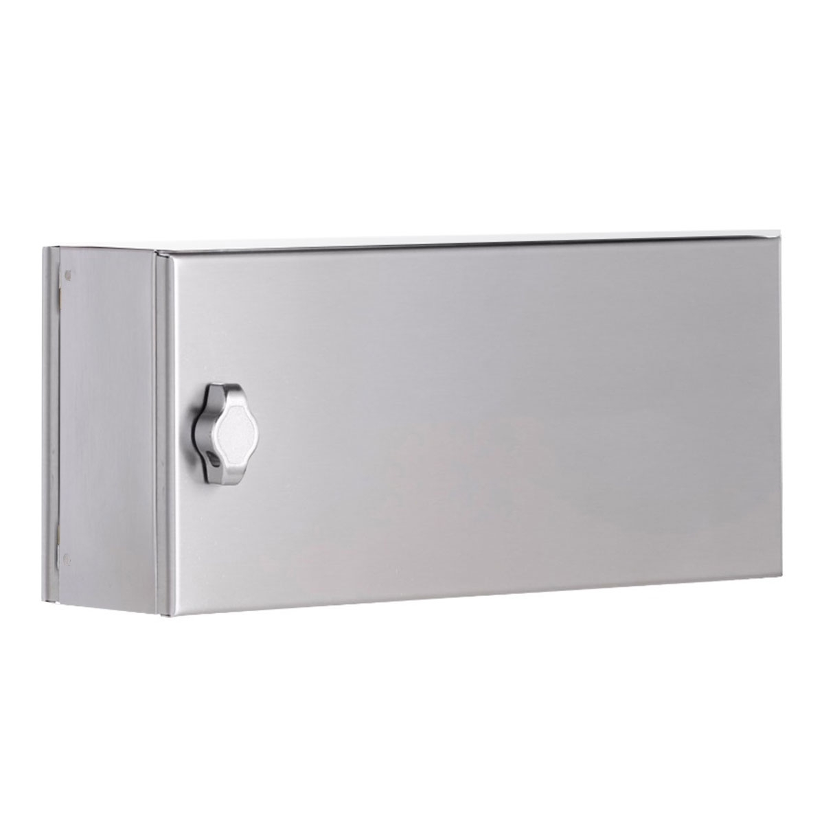36c78c823a846dd007e6d73139eaa3cad038ec5f Edelstahl Zeitungsfach geschlossen BASIC Plus 382XAZZF - 355x165x100 - Entnahme rückseitig