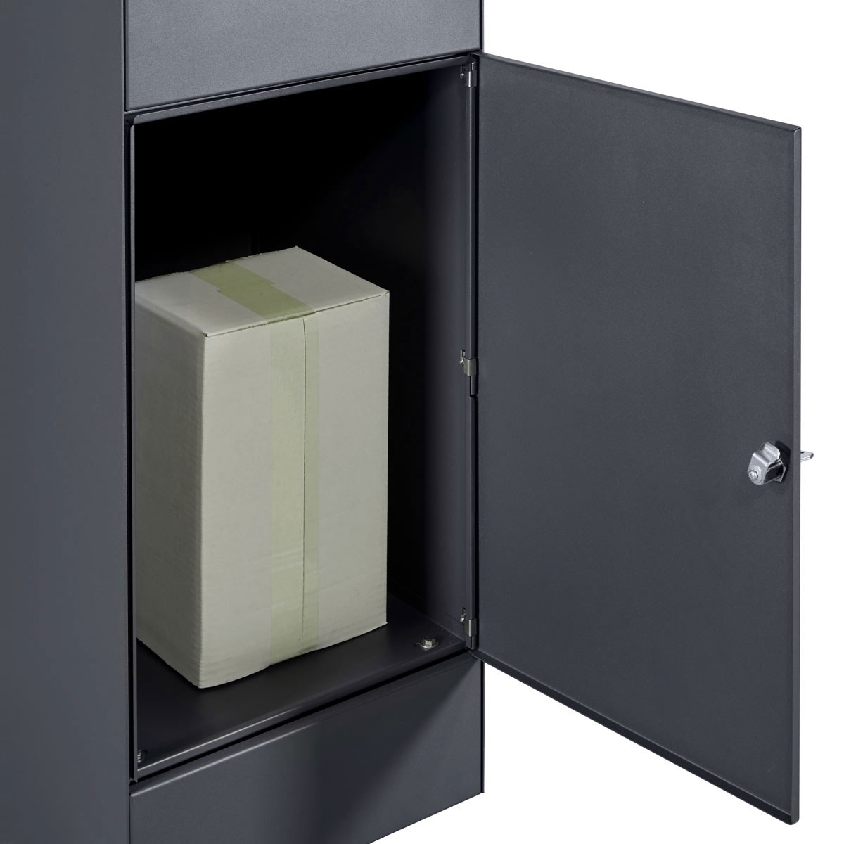 9er 3x3 Edelstahl Paketfachanlage BASIC Plus 863X STL mit Paketfach 440x370 - Farbe nach Wahl