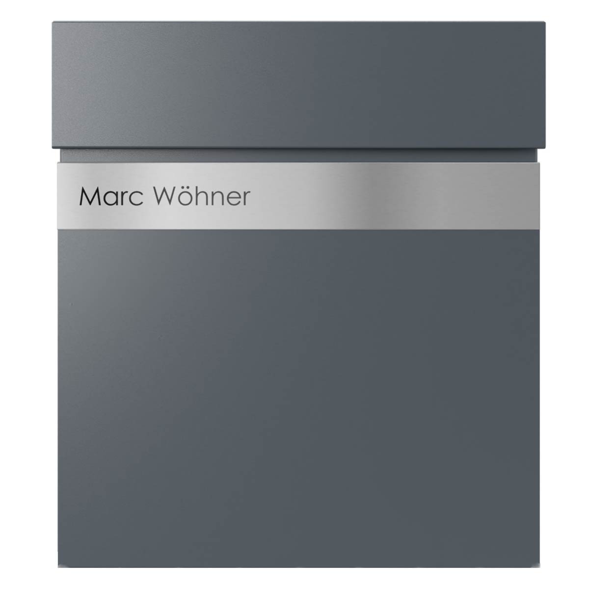 KANT Edition letterbox with newspaper compartment - Elegance 2 design - RAL 7016 anthracite grey KANT Edition letterbox with newspaper compartment - Elegance 2 design - RAL 7016 anthracite grey