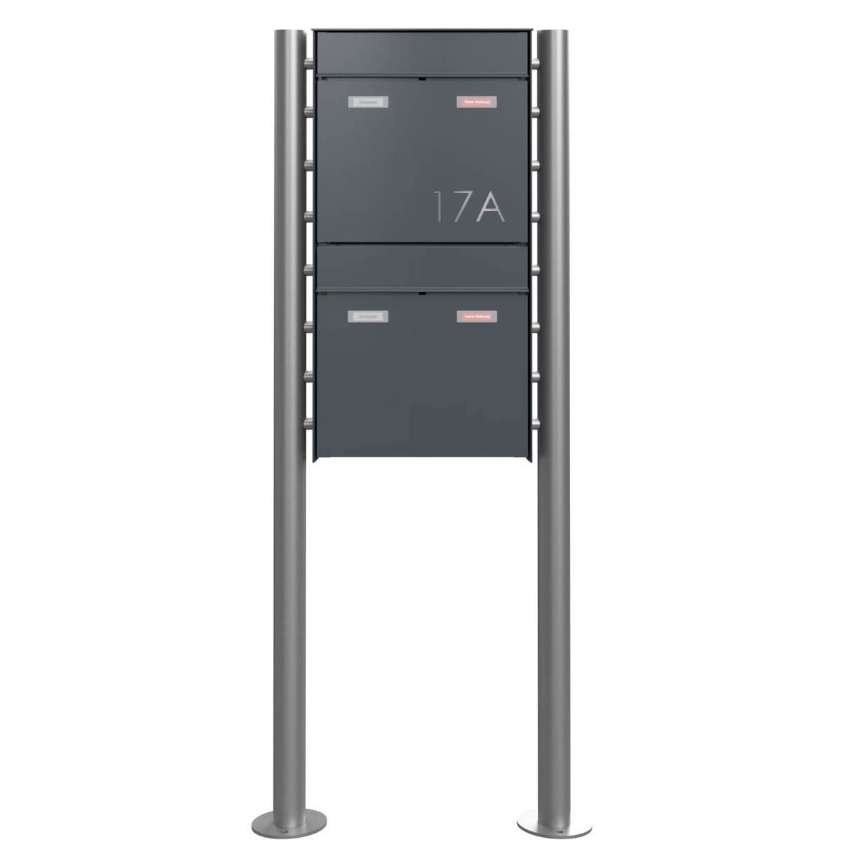 2er 1x2 design letterbox GOETHE ST-R - RAL of your choice 2er 1x2 design letterbox GOETHE ST-R - RAL of your choice