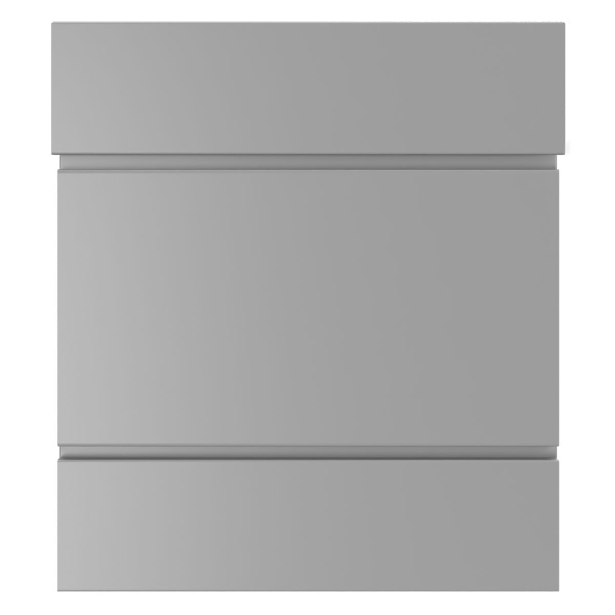 KANT letterbox with newspaper compartment - Design 2 - RAL 9007 grey aluminium KANT letterbox with newspaper compartment - Design 2 - RAL 9007 grey aluminium