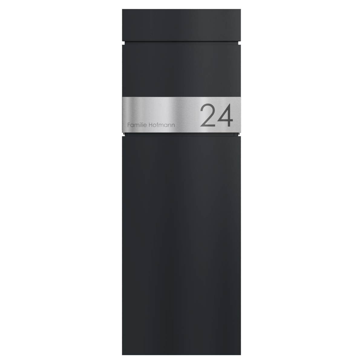 Pedestal letterbox LESSING Edition - Design Elegance 1 - RAL 9005 jet black