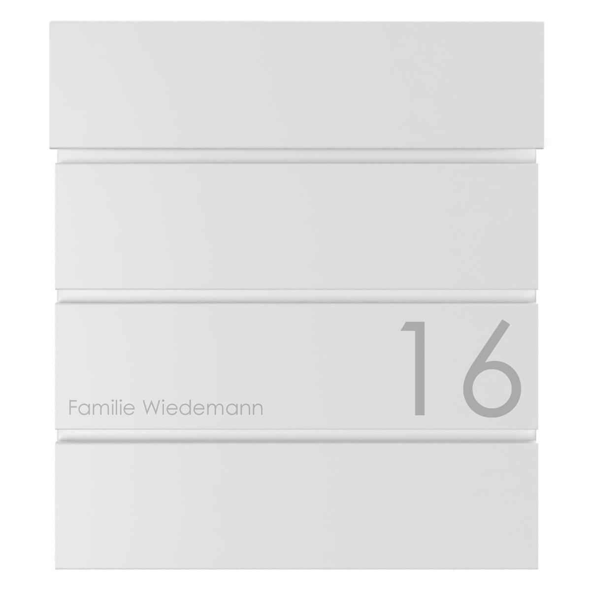 Briefkasten KANT mit Zeitungsfach - Design 1 - RAL 9016 verkehrsweiss Briefkasten KANT mit Zeitungsfach - Design 1 - RAL 9016 verkehrsweiss